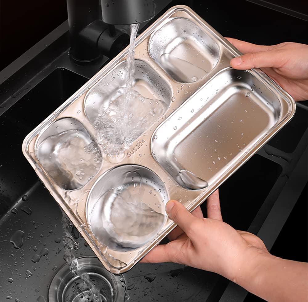 Amazon.co.jp: 4点セットステンレス製 ランチプレート仕切りターリー Amazon.co.jp: 4点セットステンレス製 ランチプレート仕切りターリー